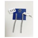 C&C CALIFORNIA CUBIC ZIRCONIA 3.5" DROP EARRINGS