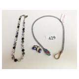BETSEY JOHNSON SNAKE NECKLACE CRYSTAL NECKLACE AND