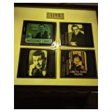 FOUR 4" GLASS PHOTO BLACK AND WHITE SLIDES