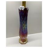 IRIDESCENT VASE 12" H - SM. CHIP ON BASE