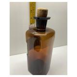 GLASS LABEL BROWN BOTTLE 9.5" H