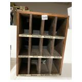WOOD LETTER/MAIL BIN