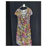JOSEPH RIBHOFF SIZE 16 STRETCH CROSS DESIGN DRESS