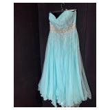 MADISON JAMES SIZE 24 TURQUOISE BLUE FULL LENGTH