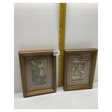 PAPER CARVED 3 D PICTURES 9" H