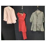 PATTY ONEILL RED TOP AND PANTS L A BLEND GREEN