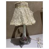 HAND PAINTED LAMP W/ SHADE NEEDS CORD