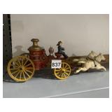 CAST IRON WAGON HORSES