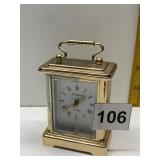 LINDEN 4" BATTERY OP BRASS CLOCK