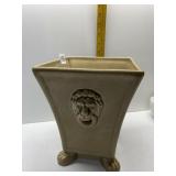 LIONHEAD SIDE CRACKLE FINISH GLAZED PLANTER