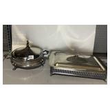 TWO SILVERPLATE SERVING PIECES