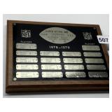 1978-79 NFL PLAQUE
