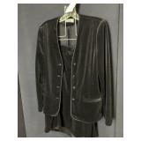 ACT III BLACK VELOUR SKIRT AND JACKET SIZE