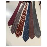 6 NECK TIES PEANUT, ITALY ETC.
