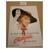 CHESTERFIELD CIGARETTE PRINT AD NEW YEARS