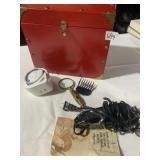 WOOD BOX, HAIR TRIMER, LIGHT TIMER ETC.