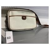 COACH WHITE W/ BROWN LEATHER PURSE