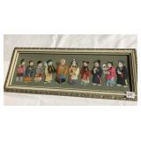10 SILK ORIENTAL FIGURES FRAMED