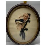 HARRISON GIRL W/ BONNET FRAMED PRINT