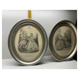 FASHION PRINTS IN OVAL FRAME