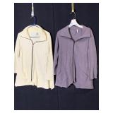 TWO FH CLOTHING COMPANY ZIP FRONT COTTON SWEATER