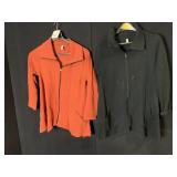 TWO FH CLOTHING COMPANY ZIP FRONT COTTON SWEATER