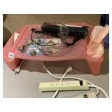 LAP TRAY W/ PLUG BARS, WASTE CAN BAGS, ETC.