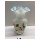 RUFFLED EDGE GLAZED VASE