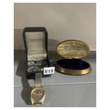 DAKOTA WATCH W/ BOX AND EMPTY WALTHAM BOX