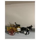 CAST IRON WAGON 1 BLACK HORSE
