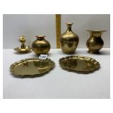 BRASS PLATES, VASES, ETC.