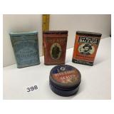 TINS INCL. SIR WALTER RALEIGH, BLUE CORAL SEALER,