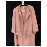 NEIMAN MARCUS PINK TWEED 2 PC DRESS AND JACKET