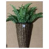 WICKER AND IRON WALL HANGER