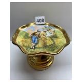 OSBORNE CHINA HAND PAINTED PEDESTAL DISH