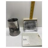 WENDELL AUGUST MUG, PLATE W/ COVERED BRIDGE