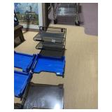 WALL MOUNT WIRE ORGANIZER AND PLASTIC STACK TRAYS