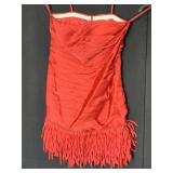 J S COLLECTION RED KNEE LENGTH FLAPPER STYLE