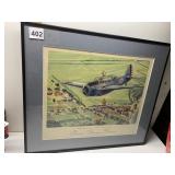 OVEN CAMP PERRY BOMBER PRINT FRAMED