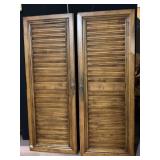 PAIR OF CAFï¿½ DOORS OR CABINET DOORS THICK SOLID