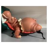 DISNEY HYACINTH HIPPO PAINT PEELING ON BASE OB