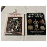 ANTIQUE HARDWARE BOOK AND SILVER JEWELRY