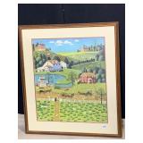 DIANE ROMANELLO TOWNSCAPE GICLEE SIGNED LR 77/300