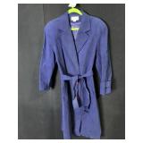 BLUE ULTRA SUEDE BLUE COAT WITH BELT SIZE L