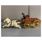 CAST IRON WAGON 2 HORSES