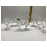 10 VINTAGE CORDIALS VARIOUS PATTERNS