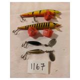 TWO ROGUE FISHING LURES AND TWO SPINNING LURES