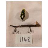 ANTIQUE FISHING LURE SEGMENTED WORM AND TINY