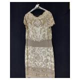 TADASHI SHOJI FANCY SEQUIN DRESS SIZE 16 COPPER