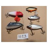 FIVE FISHING LURES MISCELLANEOUS